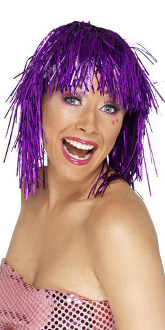 Tinsel Wig Purple