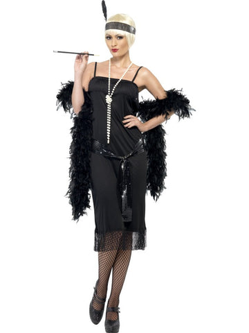 Flapper Costume Black