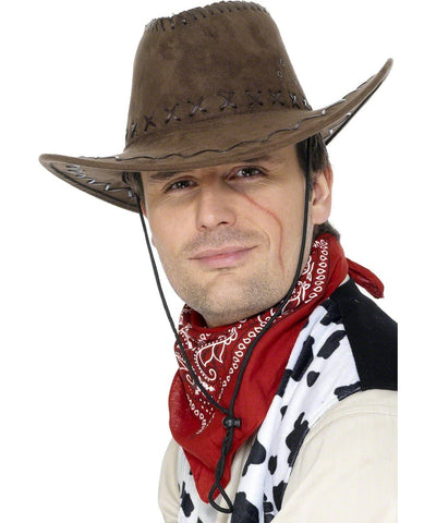 Cowboy Hat Leather-Dark Brown