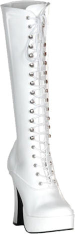 Lace-up Platform Boots-White