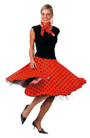 Rock n Roll Skirt Red(Including Layered Petticoat)