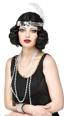 Flirty Flapper Wig-Black