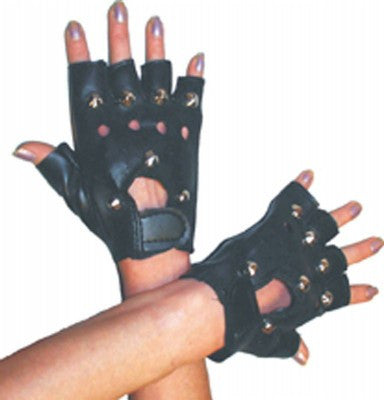 Punk Ladies  Gloves Black