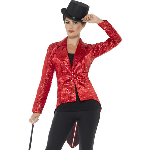 Sequin Red Tailcoat Jacket