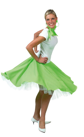 Rock n Roll Skirt Green(Including layered Petticoat)