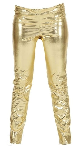 Metallic Trousers-Gold