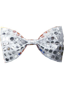 Bow-Tie Silver Sequin