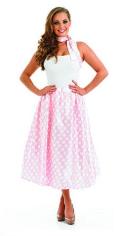 1950s Polka Dot Skirt-Pink