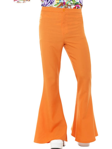 Flared Men's Trousers-Orange