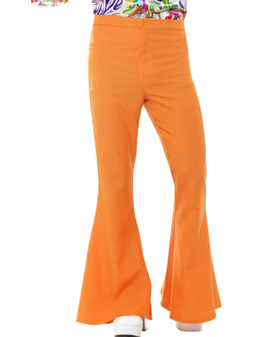 Flared Men's Trousers-Orange